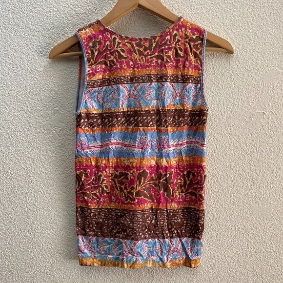 Vintage Athleta Tank Top Athletic Workout Gym Casual Medium All Over Print - Picture 3 of 3